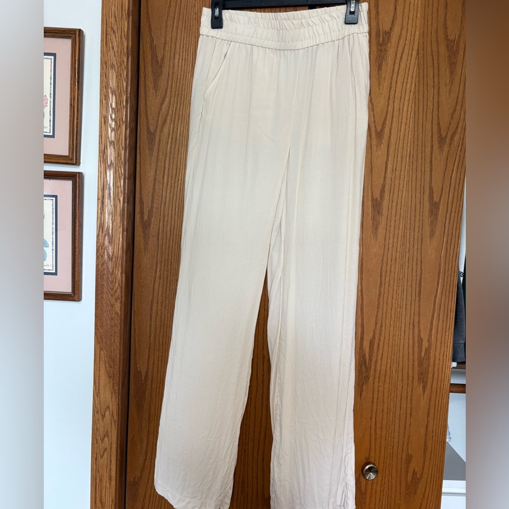 H&M Cream Wide Leg Women's Pants